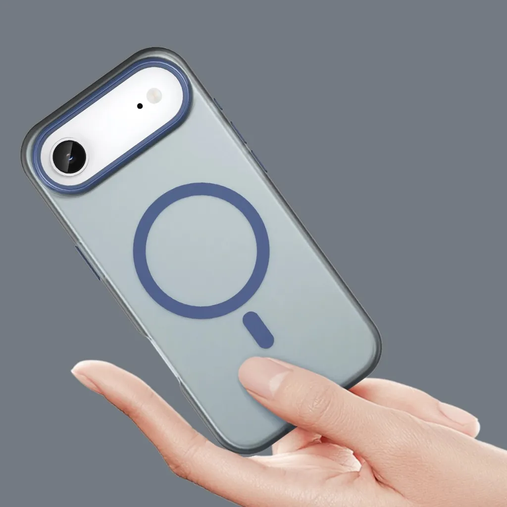 Mbështjellës Hurtel për iPhone 17 Air, MagSafe, TPU/PC, Blu mat - 5