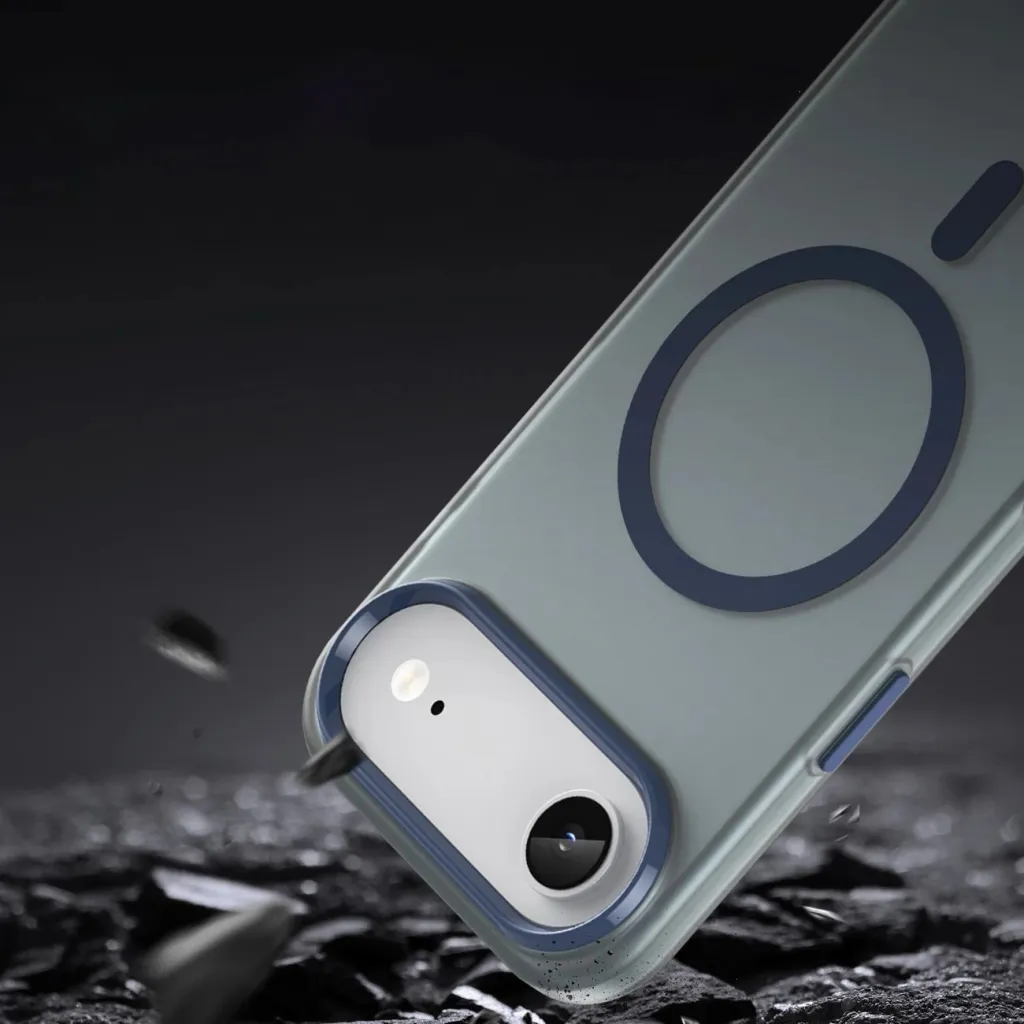 Mbështjellës Hurtel për iPhone 17 Air, MagSafe, TPU/PC, Blu mat - 9