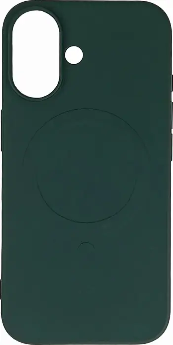 Mbështjellës Hurtel Liquid Silicone Case MagSafe për iPhone 16, e gjelbër e errët