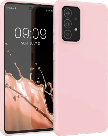 Mbulesë silikoni Hurtel për Samsung Galaxy A22 4G, fleksibile, rozë