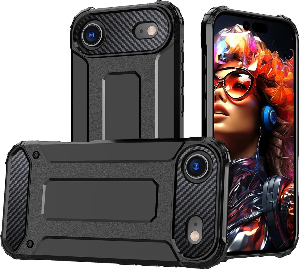 Mbështjellës Hurtel Hybrid Armor për iPhone 17 Air, i zi - 1