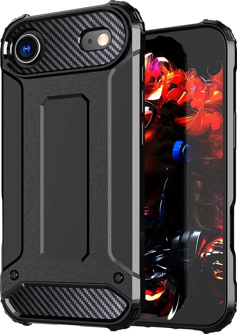 Mbështjellës Hurtel Hybrid Armor për iPhone 17 Air, i zi - 2
