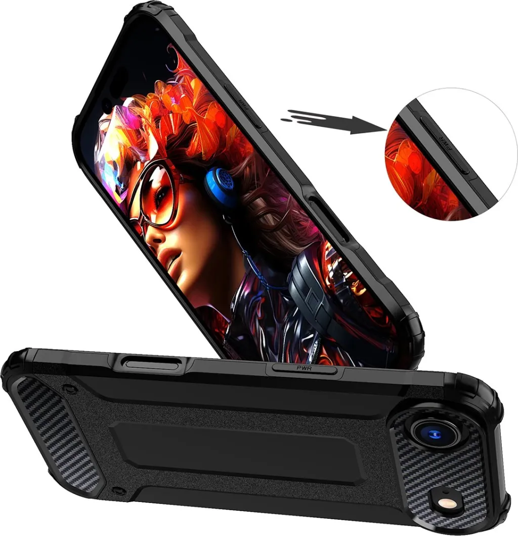 Mbështjellës Hurtel Hybrid Armor për iPhone 17 Air, i zi - 5