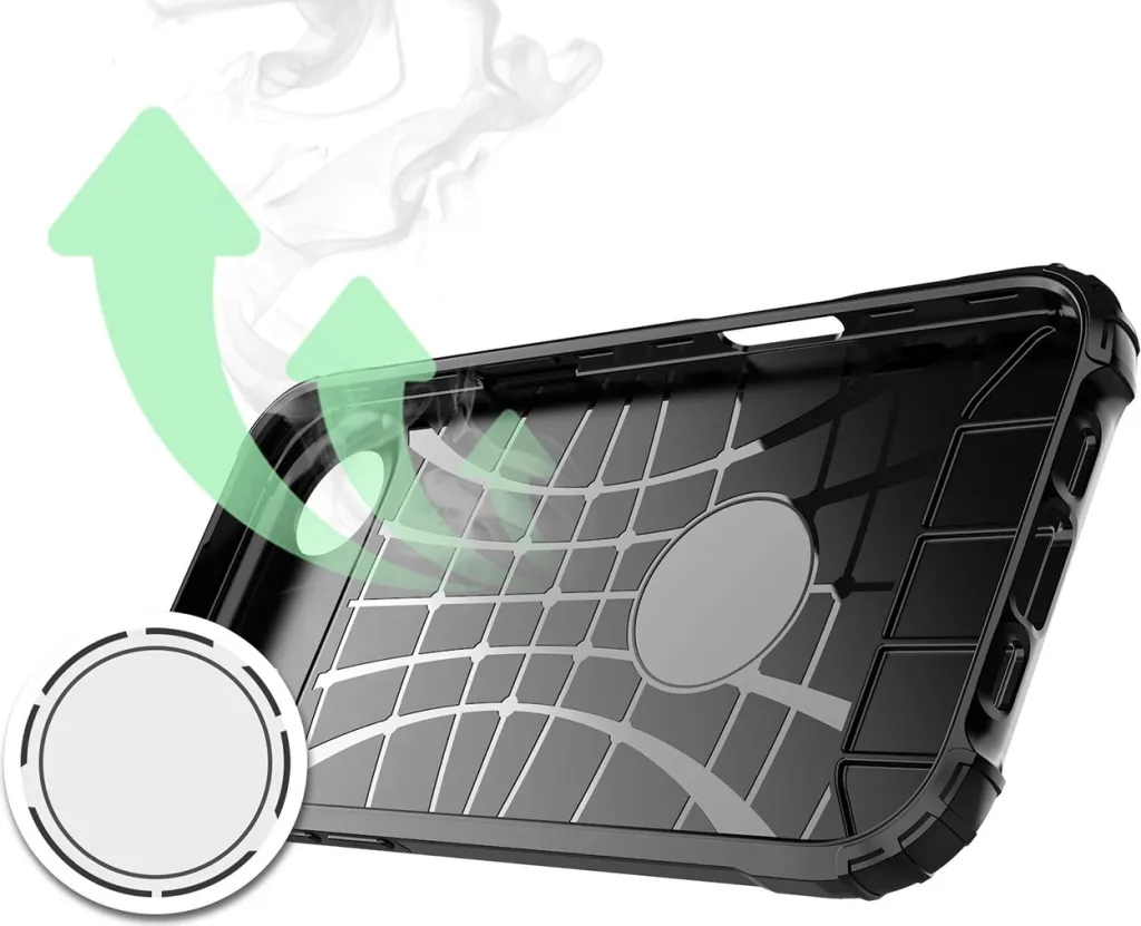 Mbështjellës Hurtel Hybrid Armor për iPhone 17 Air, i zi - 6