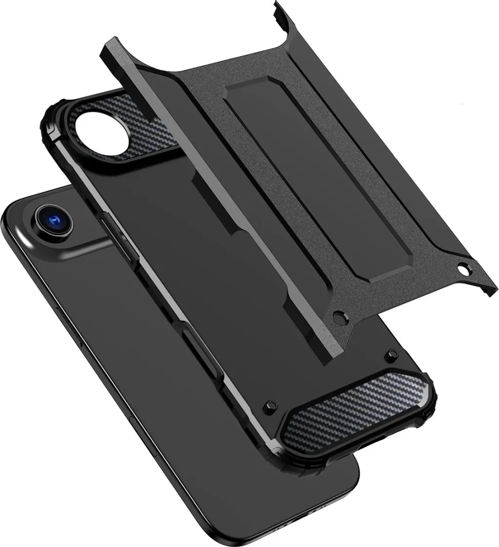 Mbështjellës Hurtel Hybrid Armor për iPhone 17 Air, i zi - 7