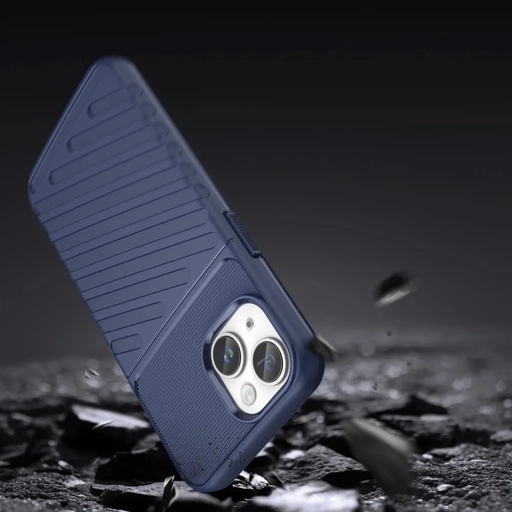 Futrollë telefoni Hurtel Thunder Case për iPhone 14 Plus, TPU, mbrojtëse e fortë, blu - 3