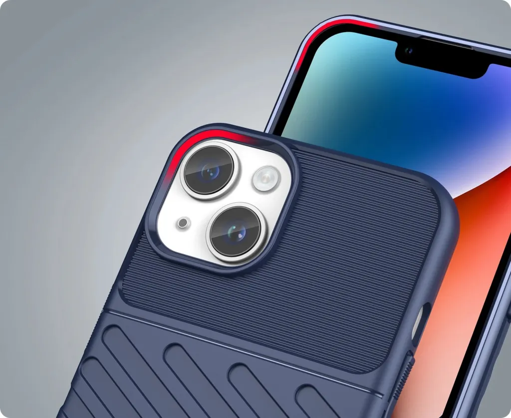 Futrollë telefoni Hurtel Thunder Case për iPhone 14 Plus, TPU, mbrojtëse e fortë, blu - 6