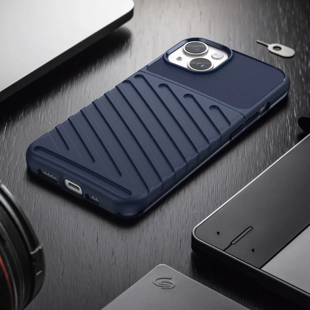 Futrollë telefoni Hurtel Thunder Case për iPhone 14 Plus, TPU, mbrojtëse e fortë, blu - 7