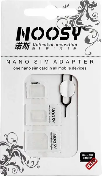 Set adapterësh SIM Hurtel Noosy 3in1 me çelës, Bardhë