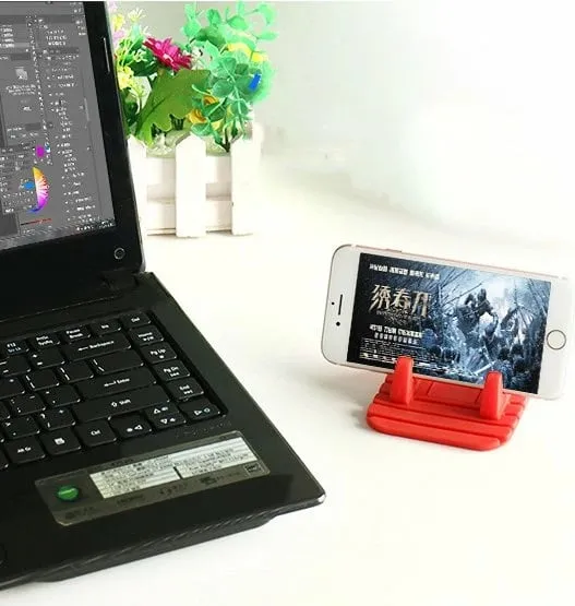 Mbajtëse universale për celular Hurtel, silikon, e zezë - 3