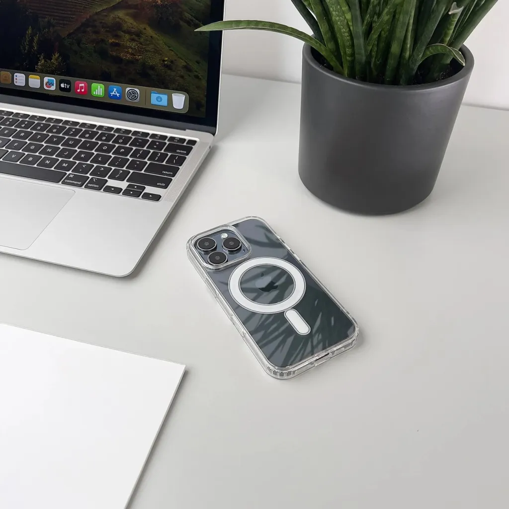 Mbështjellës Hurtel Clear Corner Case MagSafe për iPhone 17, Transparent - 4