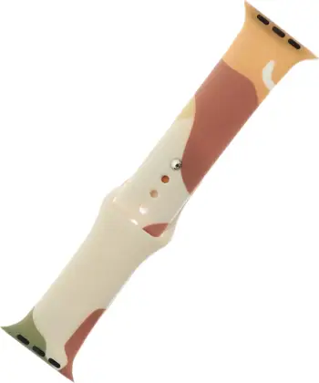 rrip silikoni Smartwatch Hurtel Strap Moro Band Pattern 1, për Apple Watch 49/45/44/42 mm, kamuflazh bezhë-kuqe-portokalli