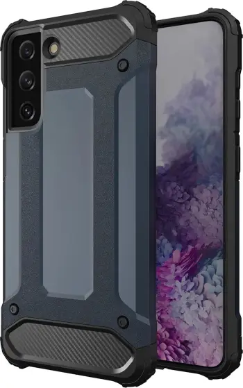 Mbulesë mbrojtëse Hurtel Hybrid Armor për Samsung Galaxy S23 Ultra, hibride e fortë, blu