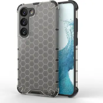 Mbrojtëse telefoni Hurtel Honeycomb për Samsung Galaxy S23, hibride e blinduar, e zezë