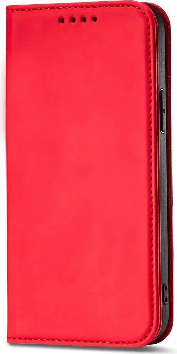 Mbulesë telefoni Hurtel Magnet Card Case për Samsung Galaxy S23, me xhepa për karta, funksion qëndrues, e kuqe - 6