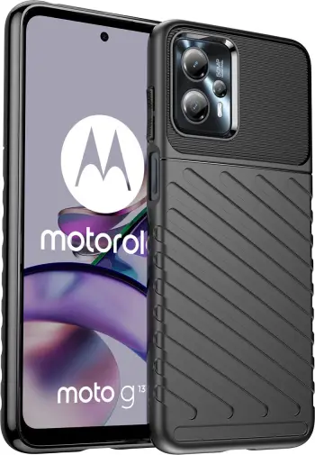 Mbulesë telefoni Hurtel Thunder Case Motorola Moto G13, silikon, e zezë