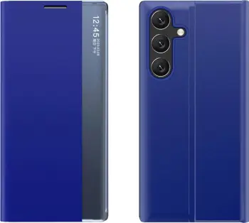 Mbështjellës Hurtel Sleep Case për Samsung Galaxy A24 4G, me kapak dhe qëndrim, Kaltër