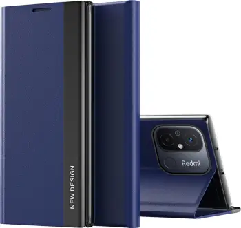 Këllëf me kapak Hurtel Sleep Case Pro për Xiaomi Redmi Note 12 Pro+, me qëndrim, blu