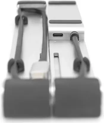 Mbajtës notebook Digitus me USB-C Hub 5 porta, PD, argjendtë