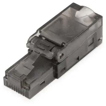 Prizë rrjeti RJ45 Digitus Cat6a, pa shield, e zezë