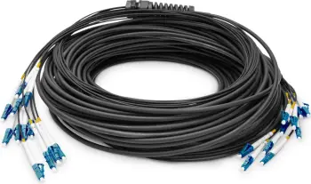 Kabllo fibër optike Digitus breakout OS2, 12 fibra, LC/UPC-LC/UPC, 75m, e zezë