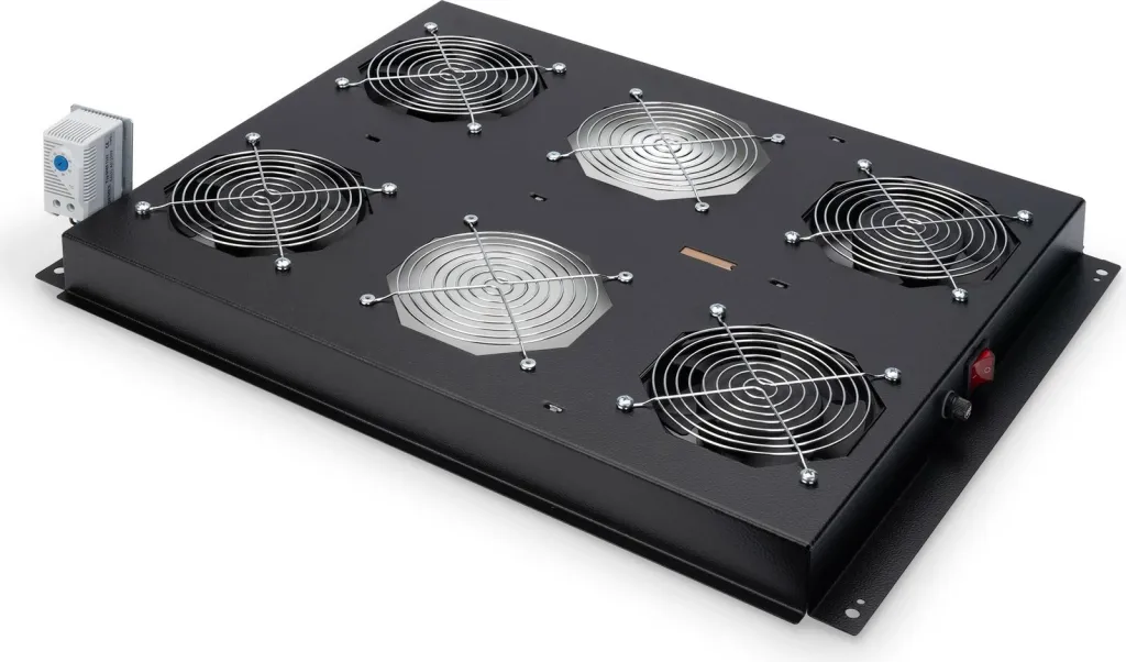 Njësi ftohëse tavanore Digitus për kabinet server Unique, 4 ventilatorë, e zezë - 2