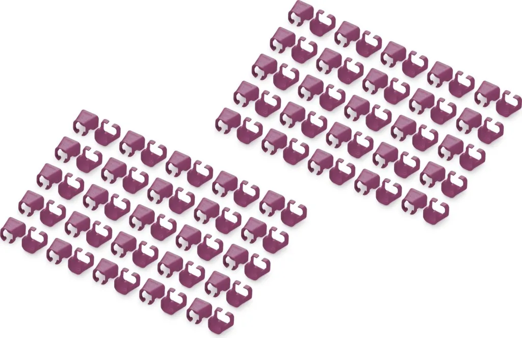 Klipë kabllosh Digitus, 100 copë, magenta - 1