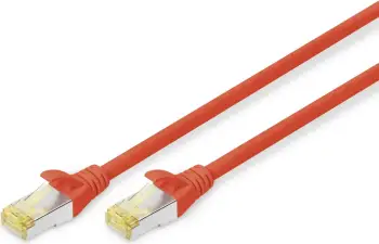 Kabllo rrjeti Digitus Cat6a S/FTP 0.5m, RJ-45, e kuqe