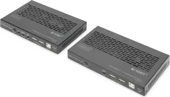 HDMI Extender Digitus HDBaseT 3.0 Set, transmetues & pranues, 100m, Cat6a, e zezë