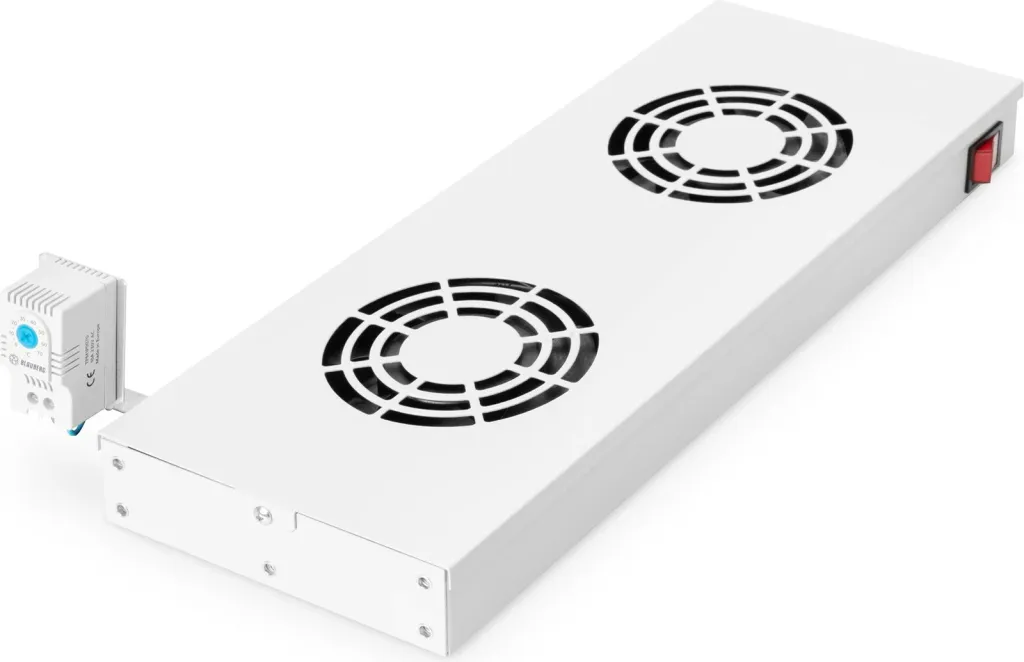 Njësi ventilimi Digitus për kasë rrjeti 19", 2 ventilatorë, gri - 1