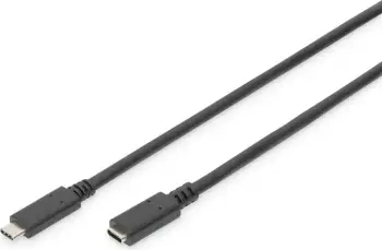 Kabëll zgjatës USB Type-C Digitus 2m, USB 2.0, i zi