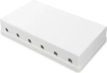 Kutijë konsolidimi Digitus për 6 Keystone, plastikë, e bardhë