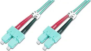 Kabëll optik Digitus OM3 SC/SC 10m aqua