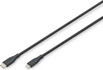 Kabëll Lightning Digitus 1m, USB-A në Lightning, silikon, i zi