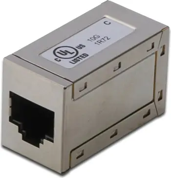 Përshtatës rrjeti Digitus RJ45x2, Cat.6, i argjendtë