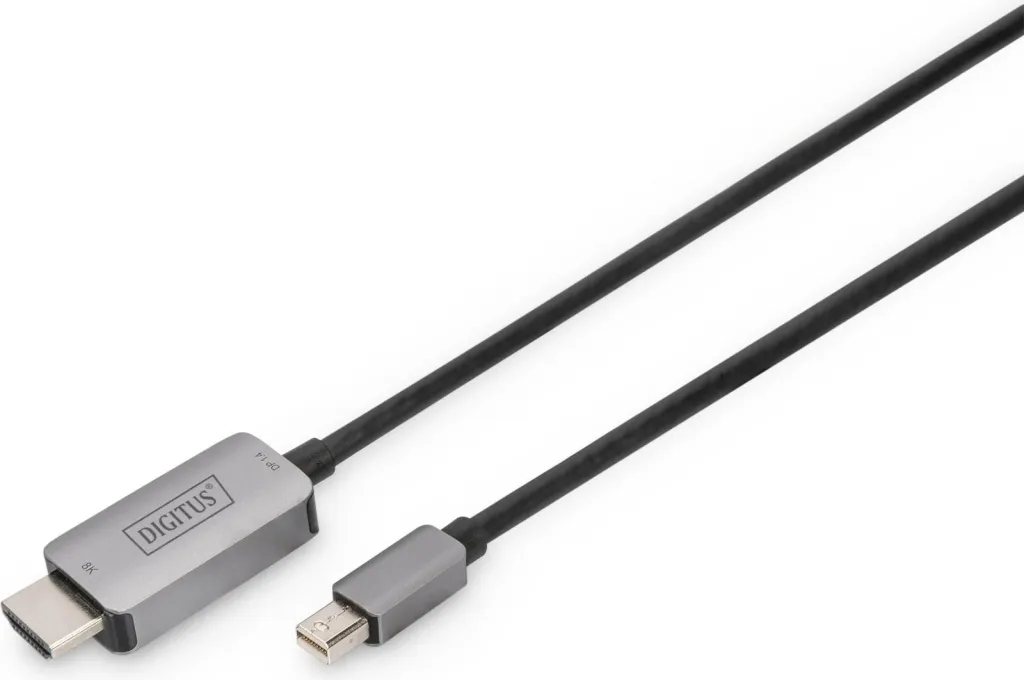 Kabëll adapter Mini DisplayPort në HDMI Digitus 8K, 1m, i zi - 1