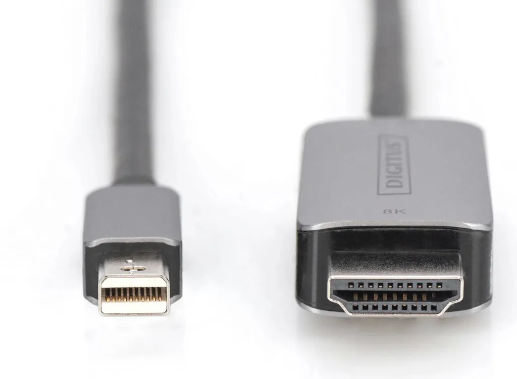 Kabëll adapter Mini DisplayPort në HDMI Digitus 8K, 1m, i zi - 2