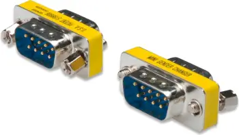 Adapter Digitus D-Sub9 mini gender changer, metal, mashkull-mashkull, argjend