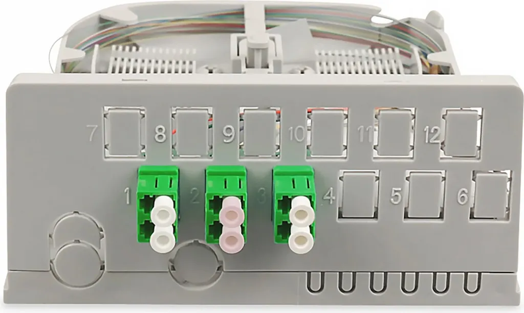 Njësi shpërndarëse FTTH Digitus, 3 x LC/APC duplex, plastikë, gri - 3