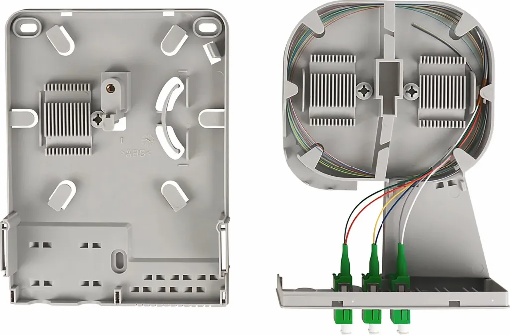 Njësi shpërndarëse FTTH Digitus, 3 x LC/APC duplex, plastikë, gri - 4