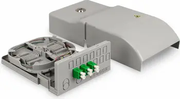 Njësi shpërndarëse FTTH Digitus, 3 x LC/APC duplex, plastikë, gri