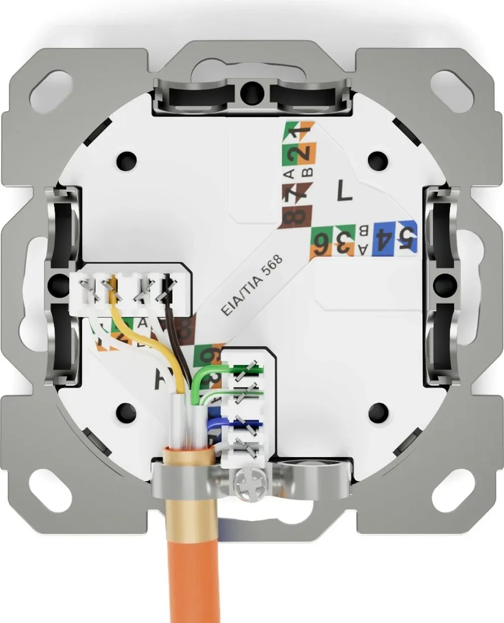 Prizë rrjeti Digitus CAT 6A, 1x RJ-45, e bardhë - 2