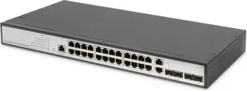 Switch Digitus 24-portë Gigabit Managed, i zi