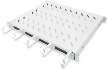 Raft për kabinet rrjeti Digitus 19" 1U, me menaxhim kabllosh, gri