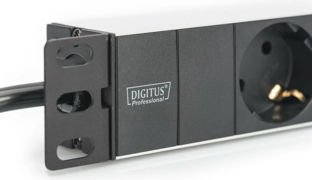 Prizë rrjeti Digitus 3 dalje, alumini, 2m, e zezë - 4