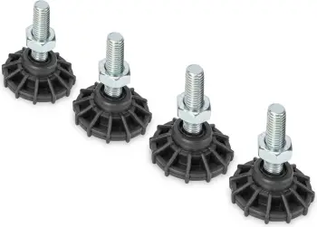 Këmbë niveluese Digitus për kabinet rrjeti/server, set 4 copë, 19 inç, çelik inox, kafe