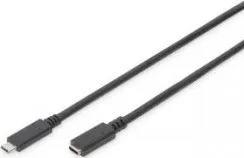 Kabllo Digitus USB-C në USB-C, 0.7 m, e zezë (AK-300210-007-S) - 1