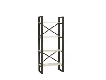 Raft librash Hanah Home, Alaro modern, bardhë e zi, 66x150x32cm