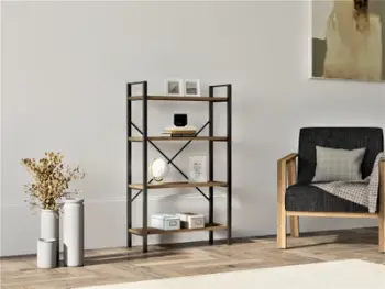 Raft librash Hanah Home, Mina, ngjyrë arre dhe e zezë
