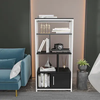 Raft librash Hanah Home, Valero, bardhë-antracit - 2